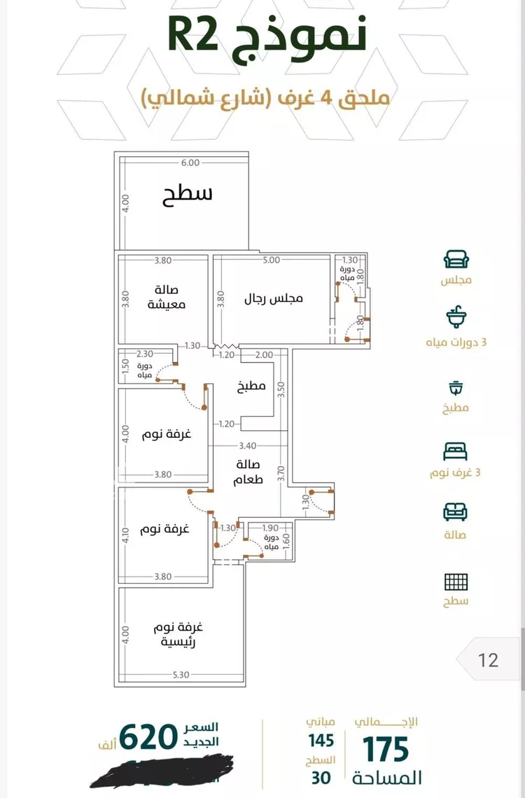شقة للبيع في شارع الخليفة المأمون, حي الربوة, مدينة جدة, منطقة مكة المكرمة صورة 4
