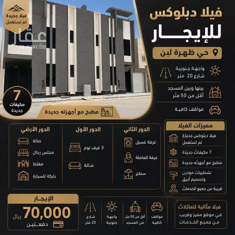 Villa for Rent in Riyadh Dhahrat Laban