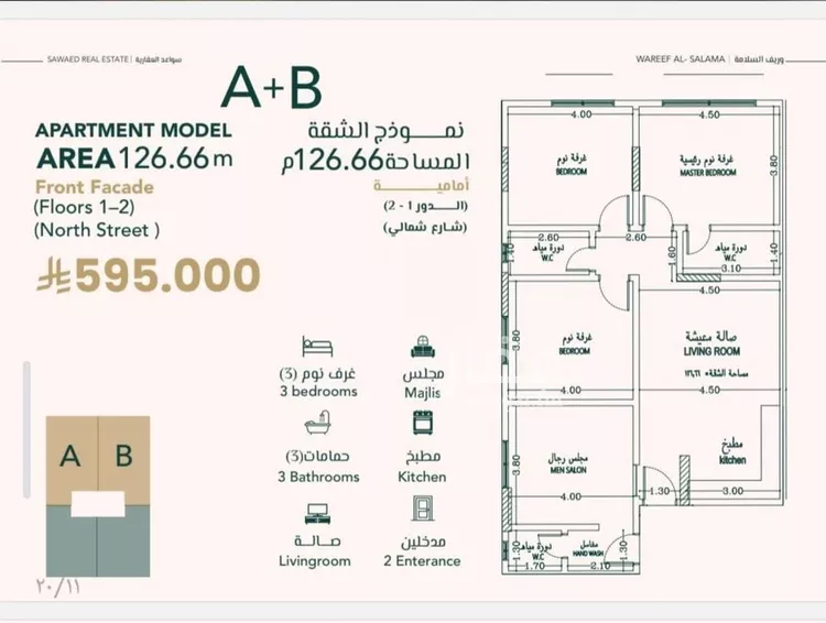 شقة للبيع في شارع علي افندي جميل, حي السلامة, مدينة جدة, منطقة مكة المكرمة
