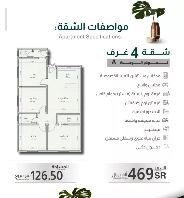 Apartment for Sale in Jeddah As Safaa ุตูุฑุฉ 2
