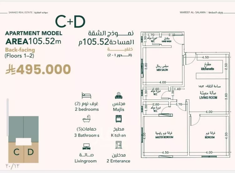 شقة للبيع في شارع علي افندي جميل, حي السلامة, مدينة جدة, منطقة مكة المكرمة