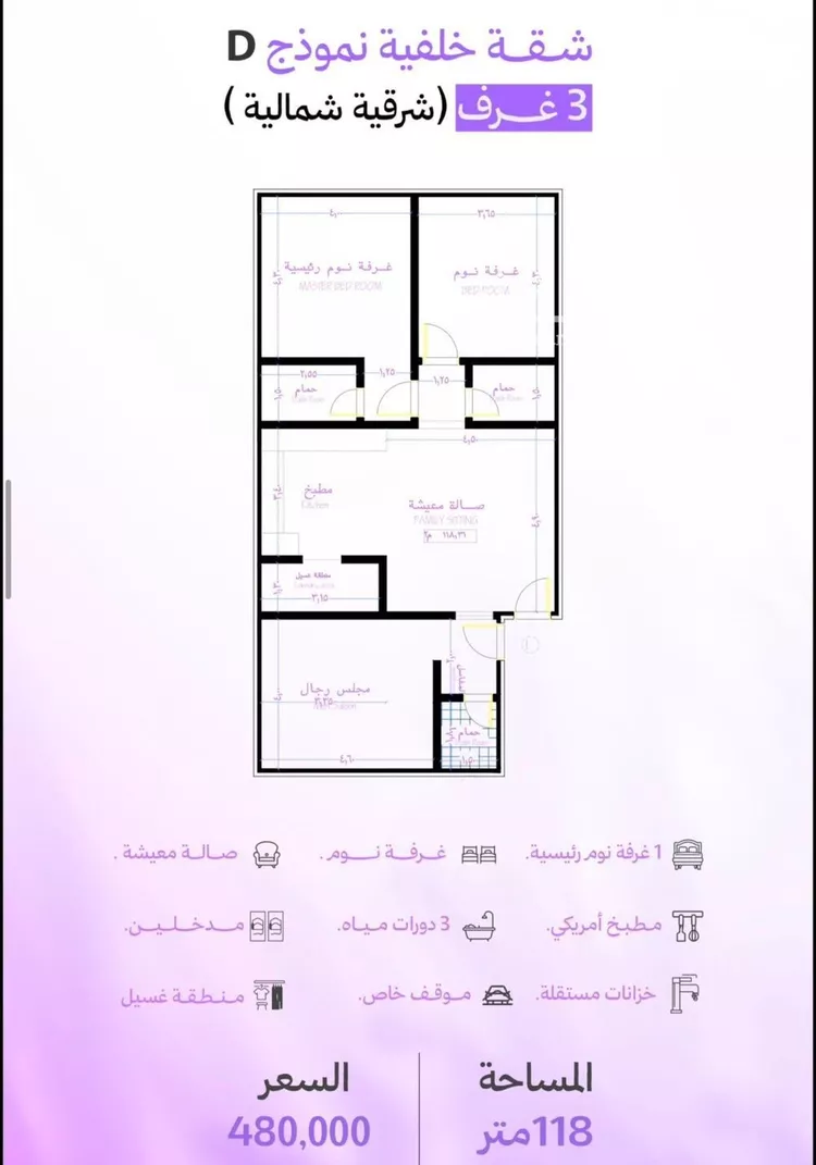 شقة للبيع في شارع احمد بن سيار, حي أبحر الجنوبية, مدينة جدة, منطقة مكة المكرمة صورة 2