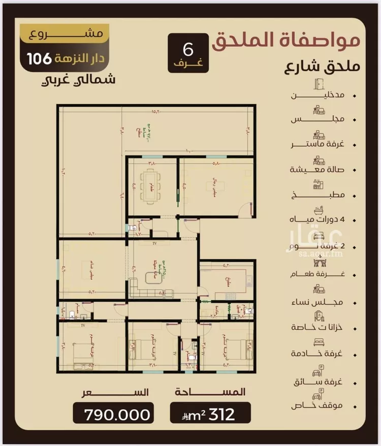 شقة للبيع في شارع الهيثم بن دهر, حي النزهة, مدينة جدة, منطقة مكة المكرمة 6
