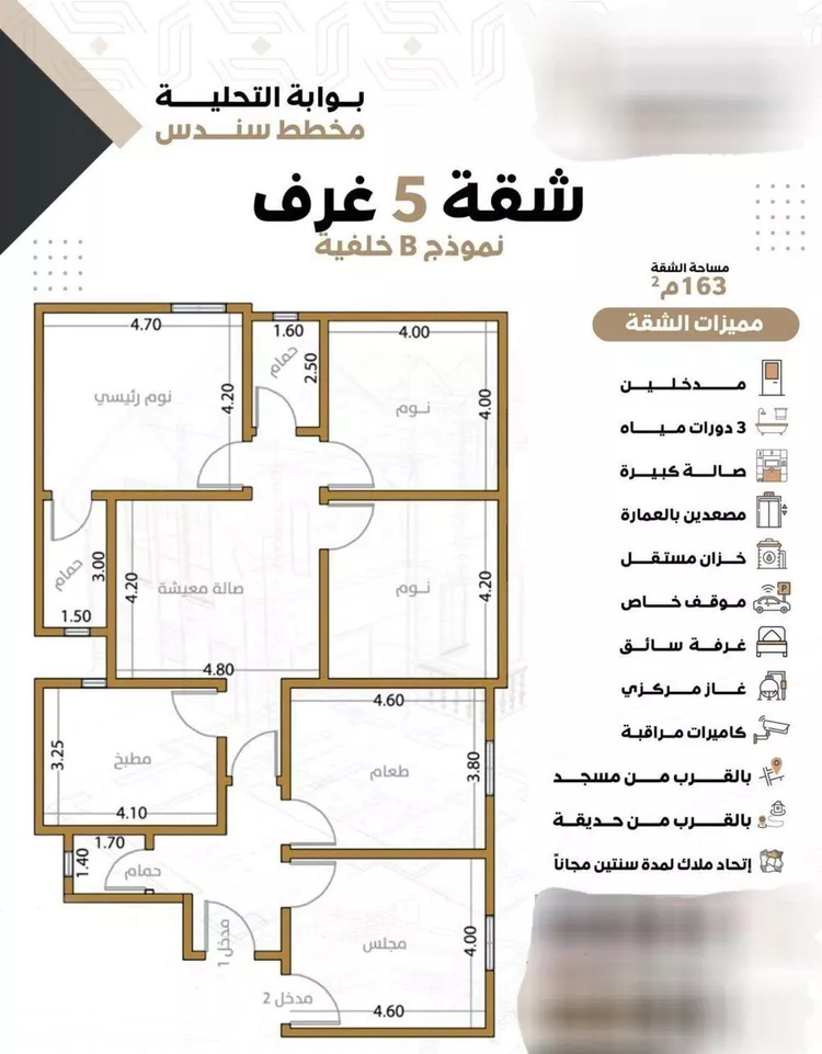 شقة للبيع في شارع ابي ثابت المدني, حي الواحة, مدينة جدة, منطقة مكة المكرمة