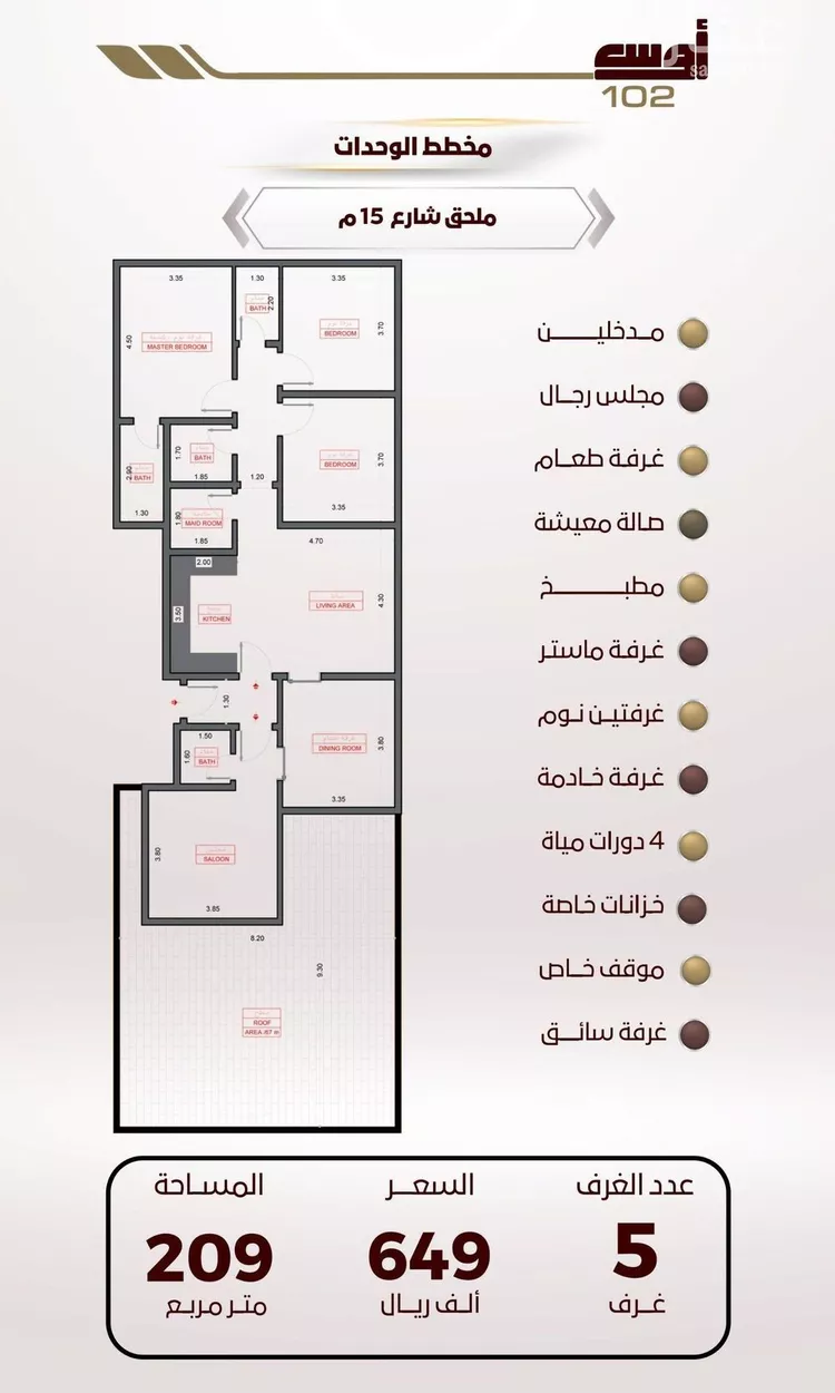 شقة للبيع في شارع الربيع ابن مالك, حي الواحة, مدينة جدة, منطقة مكة المكرمة صورة 2
