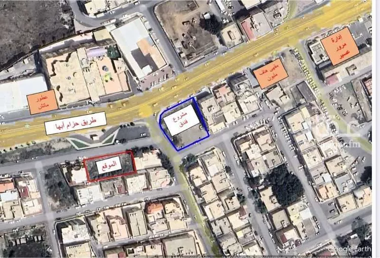 أرض للإيجار في شارع شارع وادي حنيفة, حي الضباب, مدينة أبها, منطقة عسير صورة 2