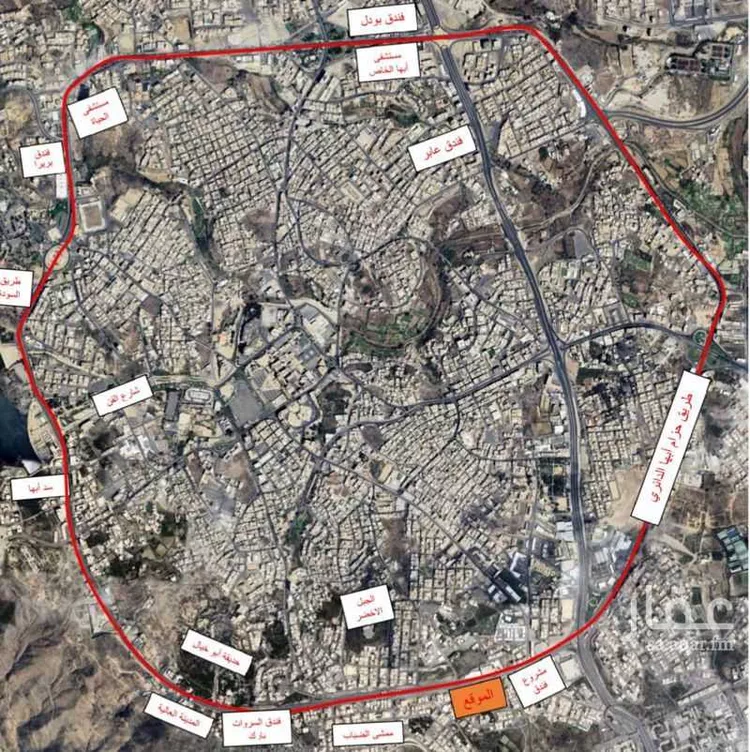 أرض للإيجار في شارع شارع وادي حنيفة, حي الضباب, مدينة أبها, منطقة عسير صورة 2