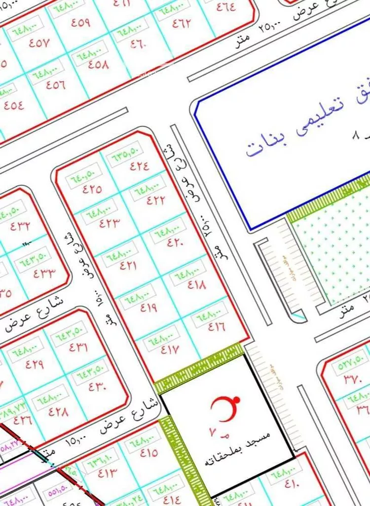 أرض للبيع في شارع شارع 25, حي السلام, مدينة الخبراء والسحابين, منطقة القصيم