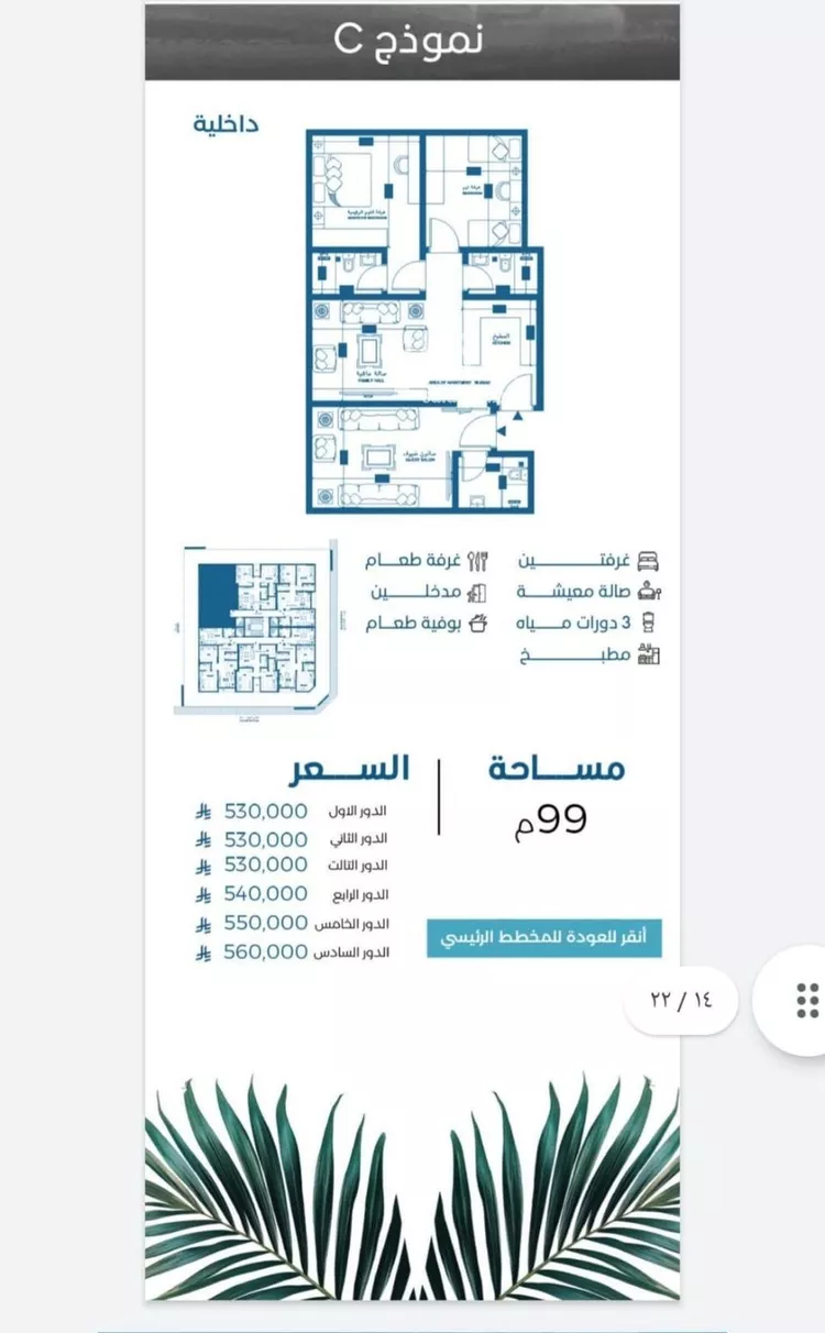 شقة للبيع في شارع الملك الصالح ايوب ابن الكامل, حي الرويس, مدينة جدة, منطقة مكة المكرمة صورة 3