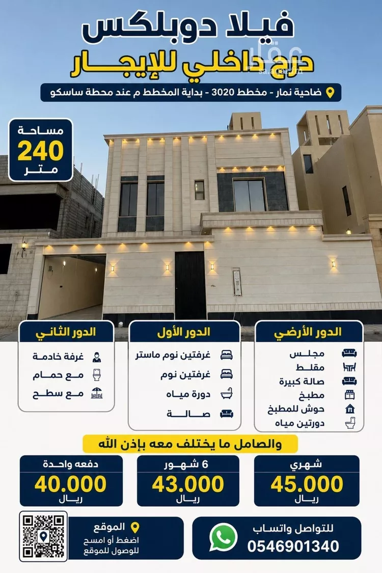 فيلا للإيجار في حي ضاحية نمار, مدينة الرياض, منطقة الرياض