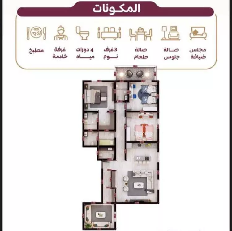 شقة للإيجار في شارع عبدالجليل بن عبدالواسع, حي الروضة, مدينة الرياض, منطقة الرياض صورة 4