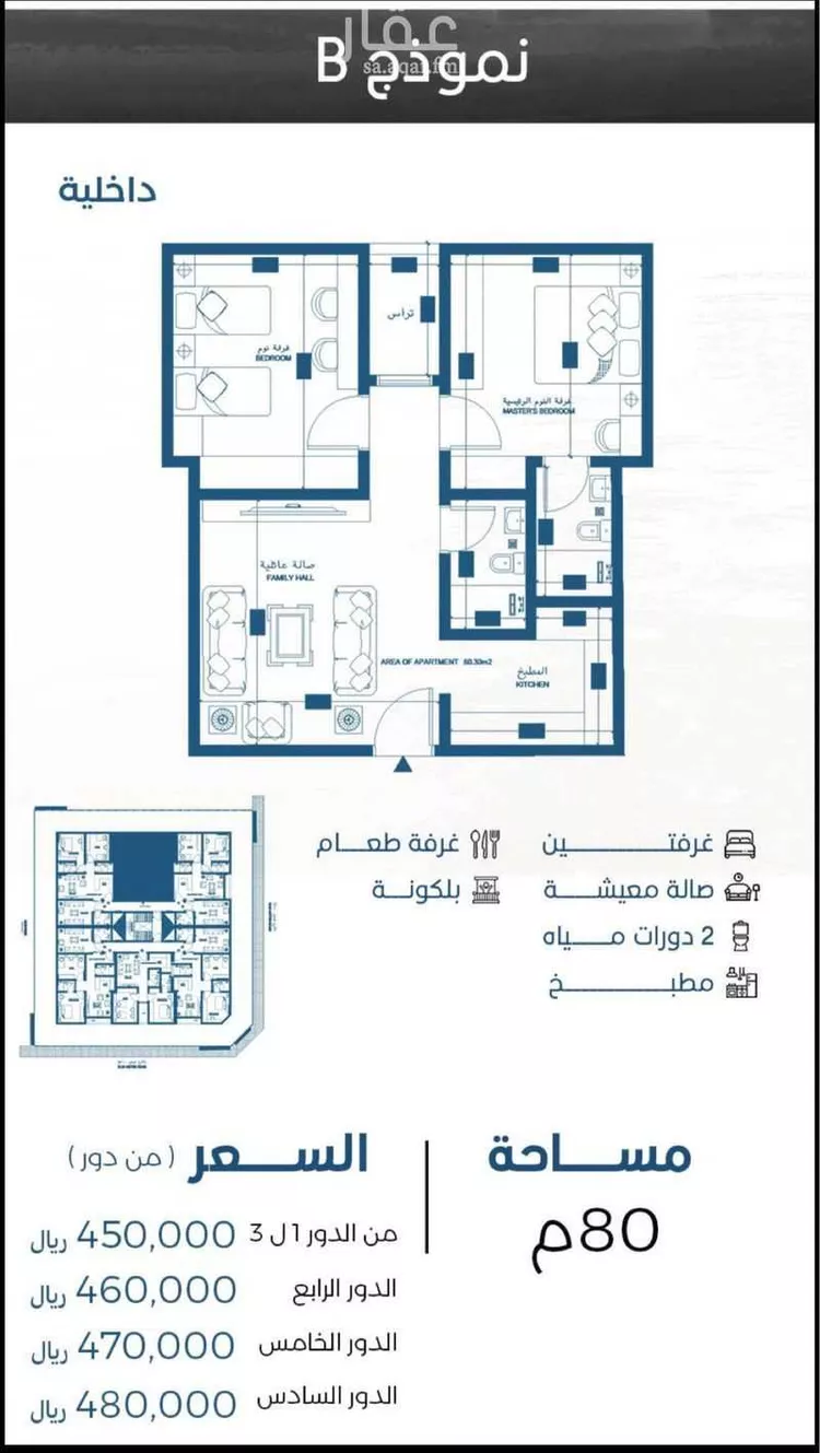 شقة للبيع في شارع الملك الصالح ايوب ابن الكامل, حي الرويس, مدينة جدة, منطقة مكة المكرمة 8