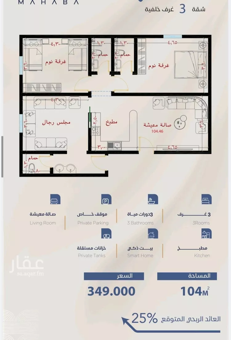 شقة للبيع في شارع شقرون المغراوي, حي الياقوت, مدينة جدة, منطقة مكة المكرمة صورة 5