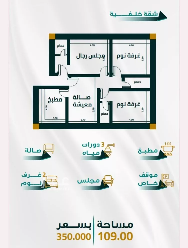 شقة للبيع في شارع ابو ذر الغفاري, حي الفيحاء, مدينة جدة, منطقة مكة المكرمة صورة 2