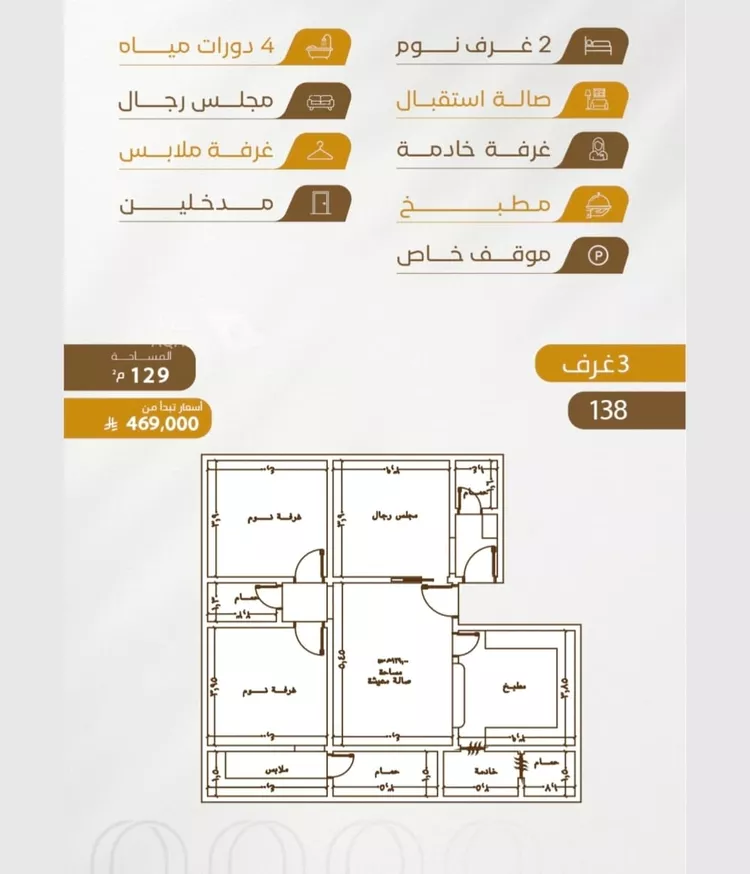 شقة للبيع في شارع عبدالله سليمان الفرعي, حي الورود, مدينة جدة, منطقة مكة المكرمة صورة 2