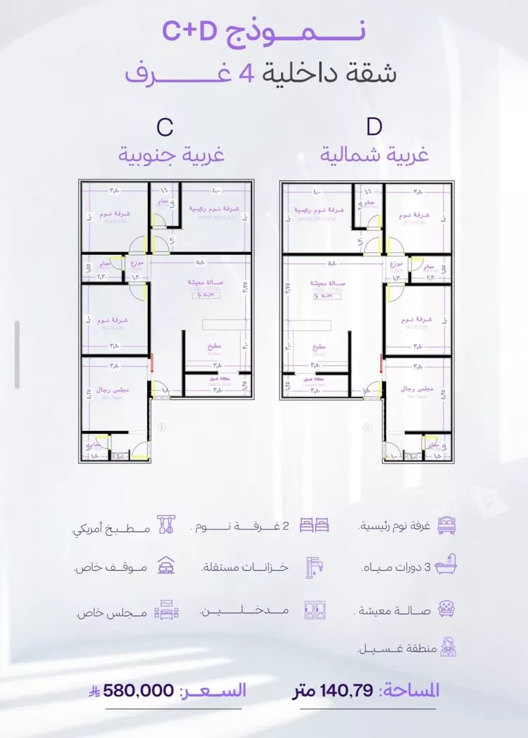 شقة للبيع في حي أبحر الجنوبية, مدينة جدة, منطقة مكة المكرمة 4