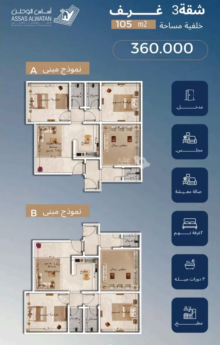 شقة للبيع في شارع قاسيون, حي الياقوت, مدينة جدة, منطقة مكة المكرمة 3
