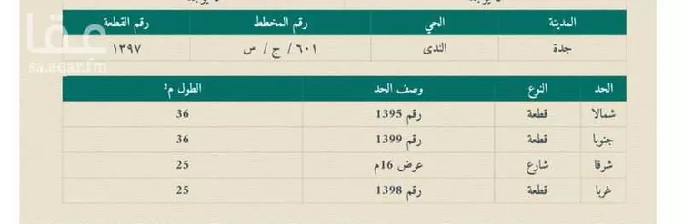 أرض للبيع في حي طيبة ، جدة ، جدة