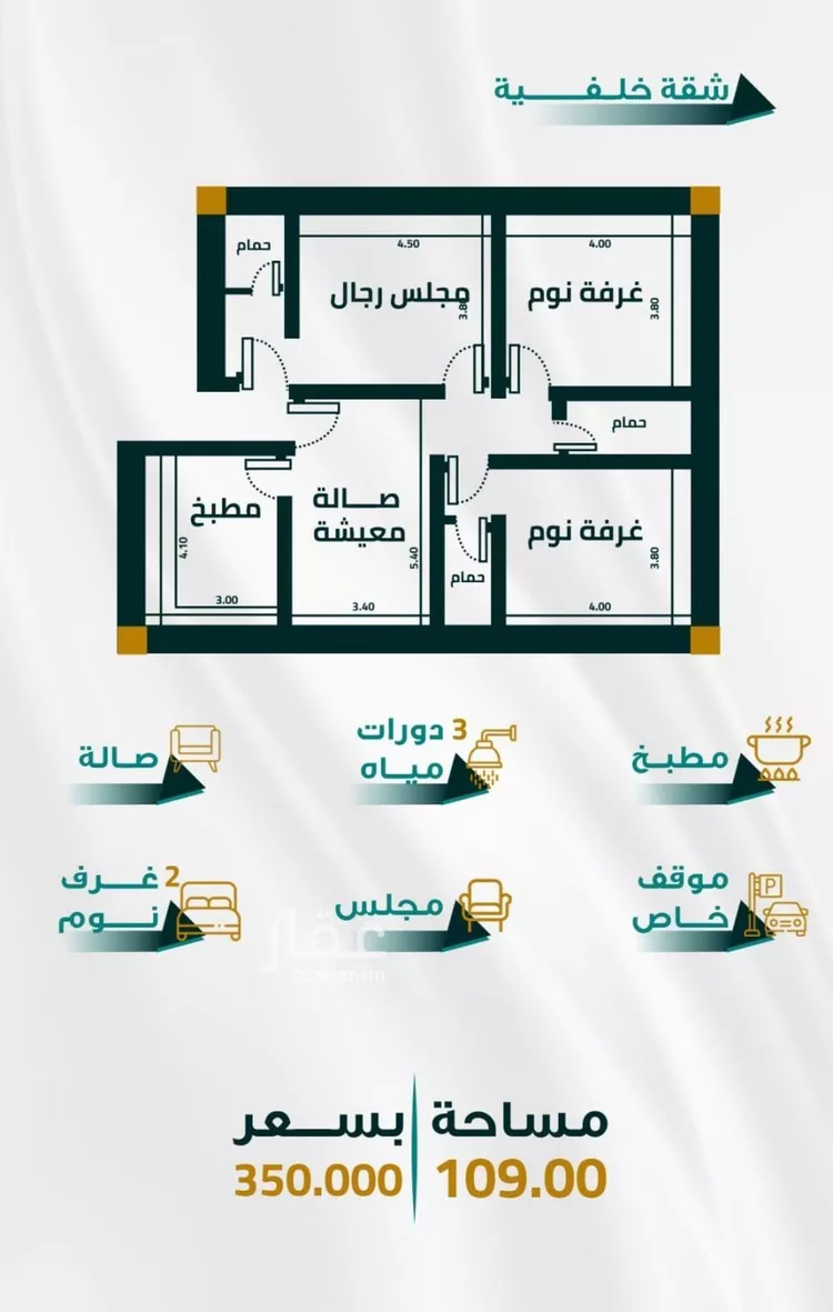 شقة للبيع في شارع ابو ذر الغفاري, حي الفيحاء, مدينة جدة, منطقة مكة المكرمة
