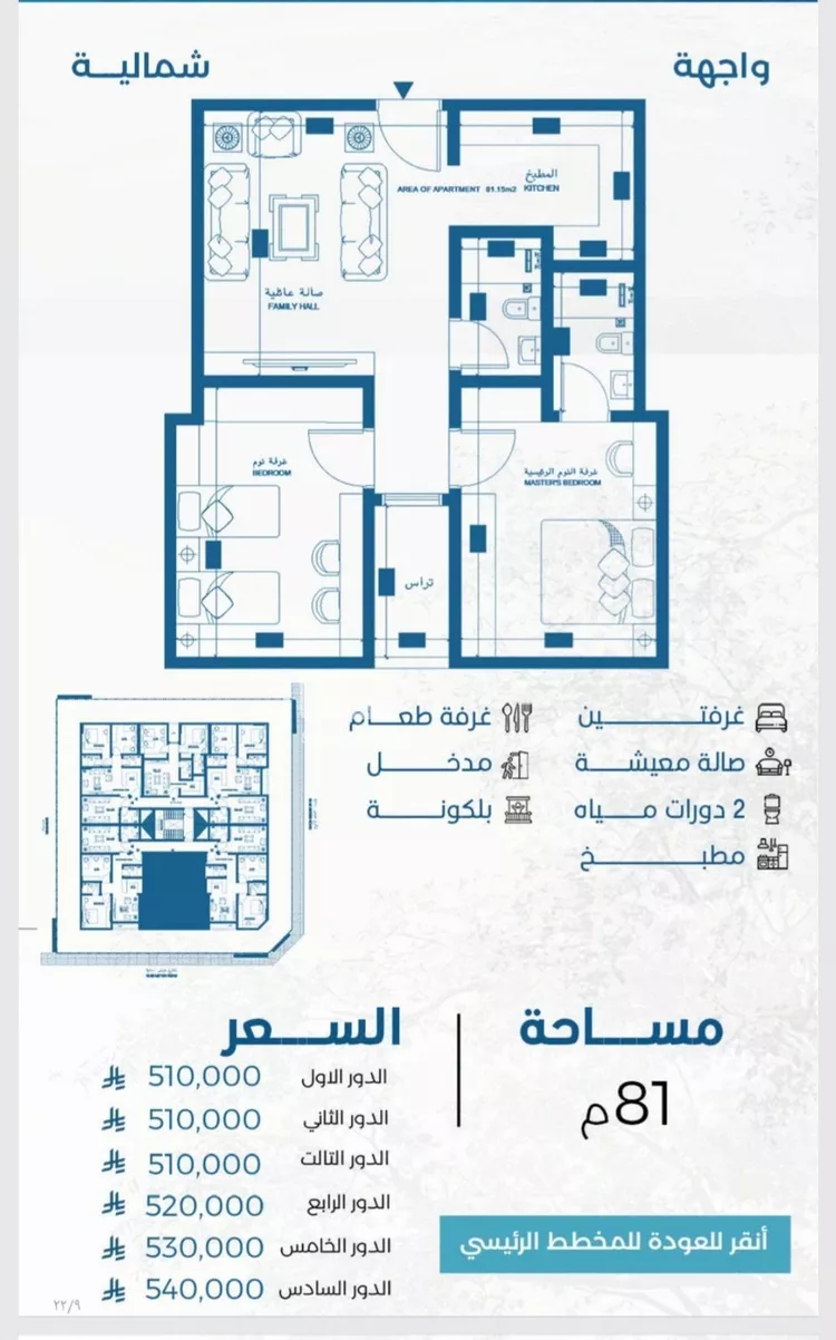 شقة للبيع في شارع الملك الصالح ايوب ابن الكامل, حي الرويس, مدينة جدة, منطقة مكة المكرمة صورة 2