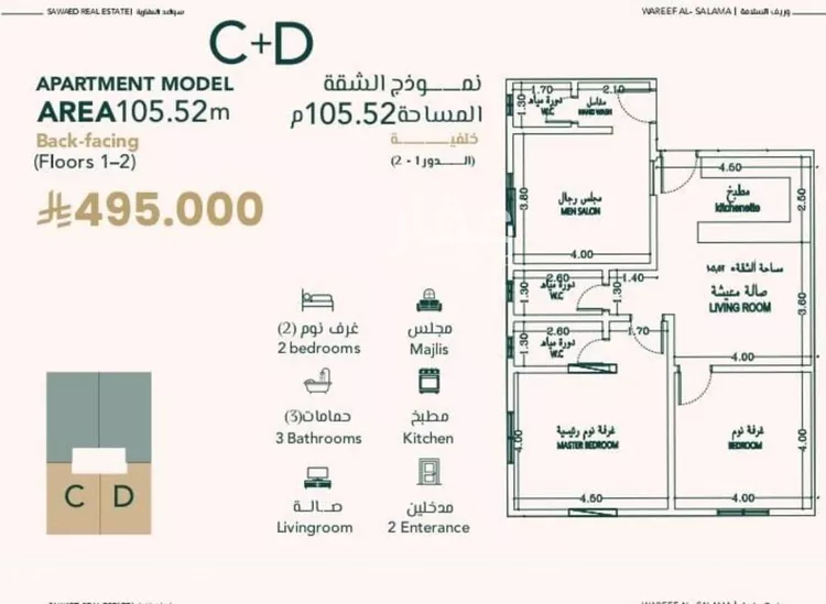 شقة للبيع في شارع علي افندي جميل, حي السلامة, مدينة جدة, منطقة مكة المكرمة