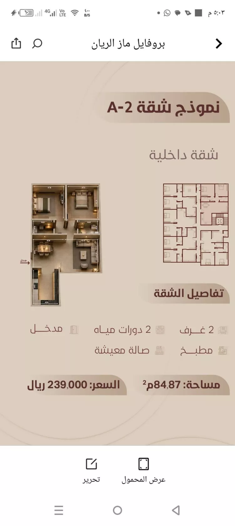 شقة للبيع في شارع ابي بكر الواسطي, حي الريان, مدينة جدة, منطقة مكة المكرمة صورة 5