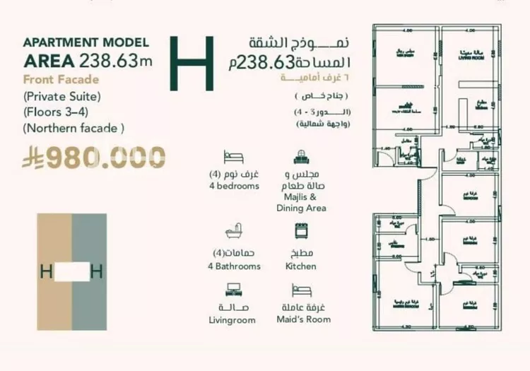 شقة للبيع في شارع علي افندي جميل, حي السلامة, مدينة جدة, منطقة مكة المكرمة