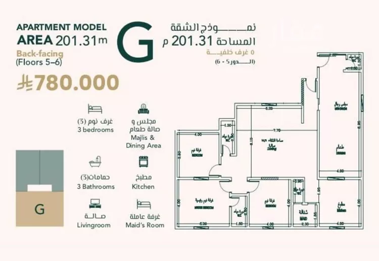 شقة للبيع في شارع علي افندي جميل, حي السلامة, مدينة جدة, منطقة مكة المكرمة