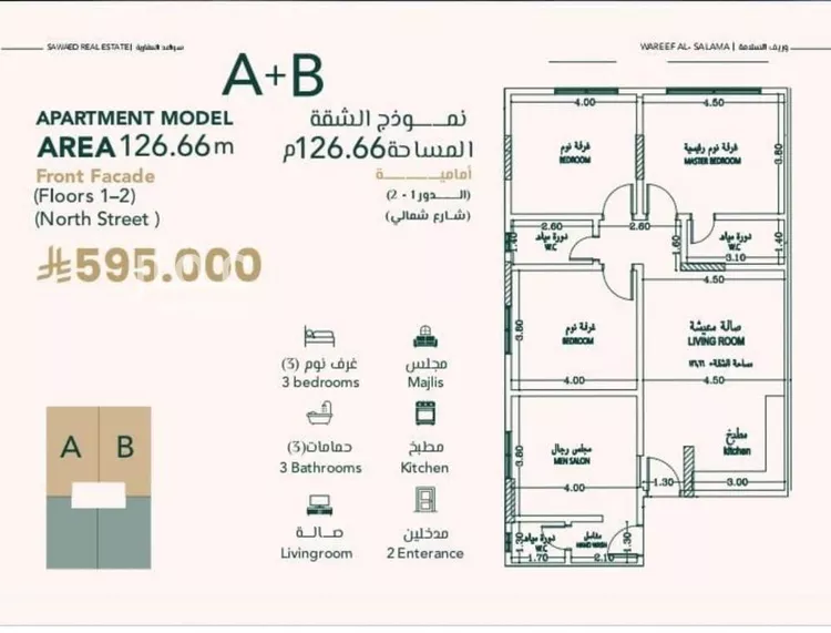 شقة للبيع في شارع علي افندي جميل, حي السلامة, مدينة جدة, منطقة مكة المكرمة