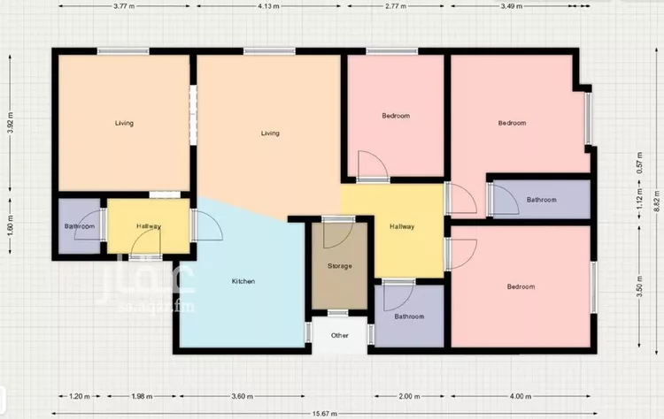 شقة للبيع في شارع القنا, حي النرجس, مدينة الرياض, منطقة الرياض صورة 2