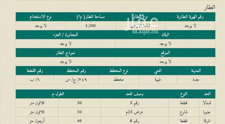 أرض للبيع في شارع عمير ابن اوس , حي طيبة, مدينة جدة, منطقة مكة المكرمة صورة 3