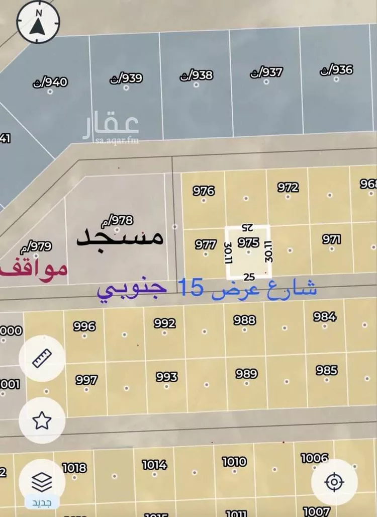 أرض للبيع في شارع وادي المفجر ، حي الشعلة ، الرياض ، منطقة الرياض صورة 2