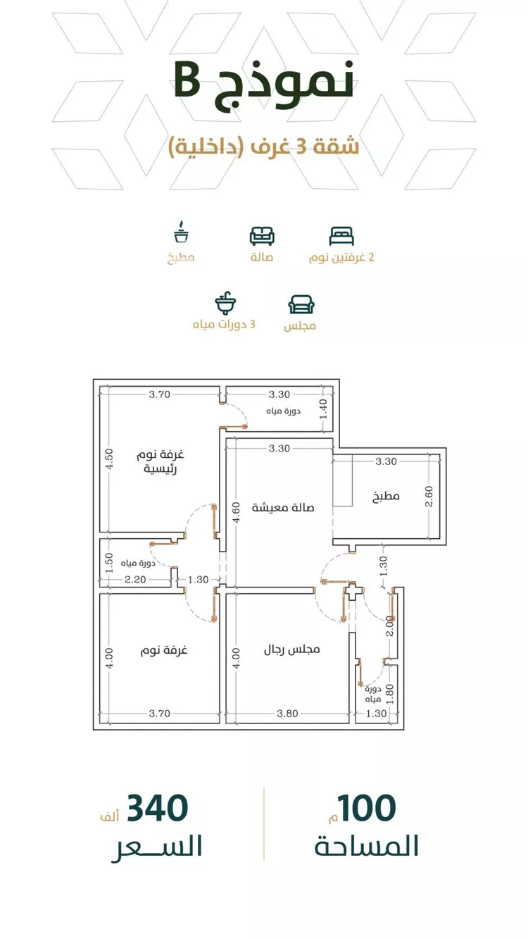 شقة للبيع في شارع الخليفة المأمون, حي الربوة, مدينة جدة, منطقة مكة المكرمة صورة 4