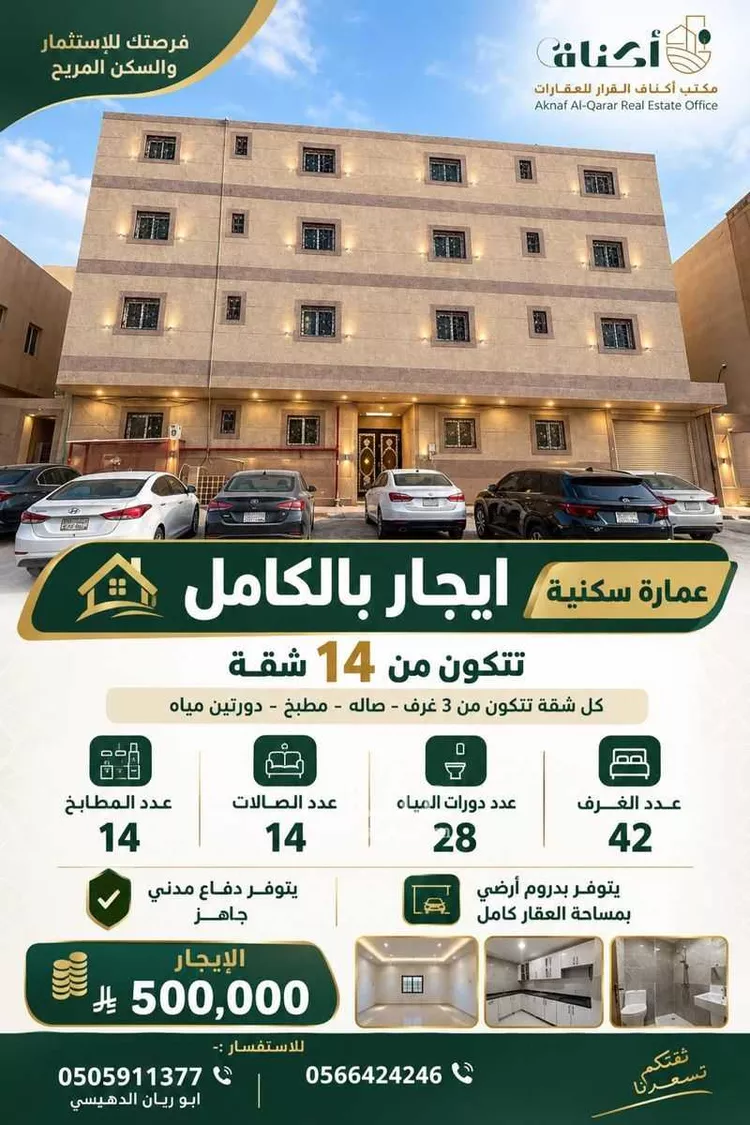 عمارة للإيجار في شارع عبدالقادر الجزائري, حي الدار البيضاء, مدينة الرياض, منطقة الرياض 6