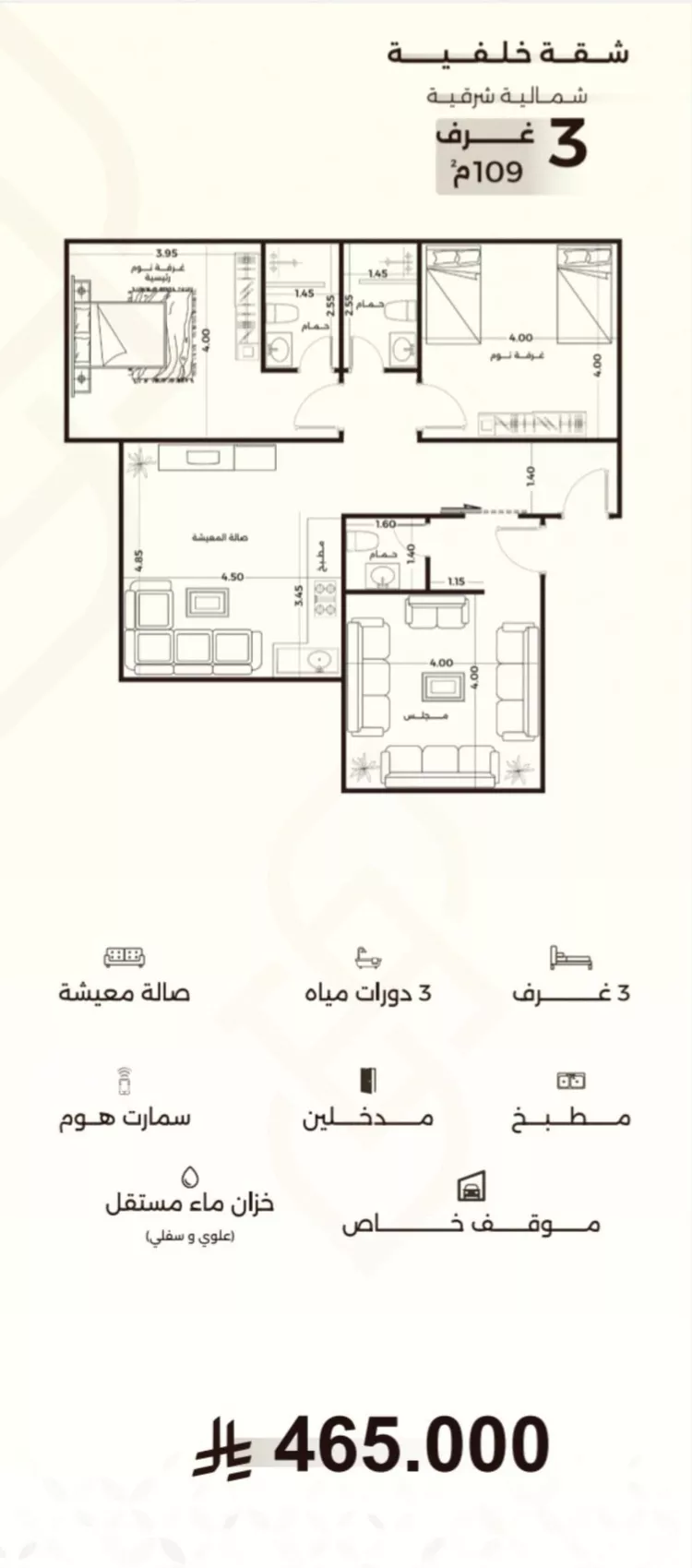 شقة للبيع في شارع شجاع بن وهب, حي السلامة, مدينة جدة, منطقة مكة المكرمة