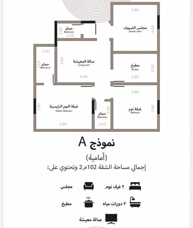 شقة للبيع في شارع احمد بن محمد بن علي البسكري, حي الريان, مدينة جدة, منطقة مكة المكرمة صورة 3