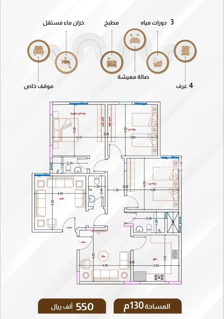 شقة للبيع في شارع الحارث ابن النعمان, حي الصفاء, مدينة جدة, منطقة مكة المكرمة صورة 3