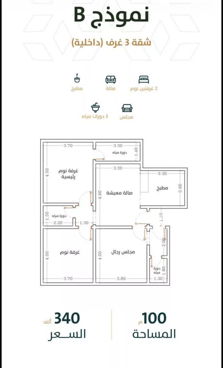 شقة للبيع في شارع الخليفة المأمون , حي الربوة, مدينة جدة, منطقة مكة المكرمة صورة 3