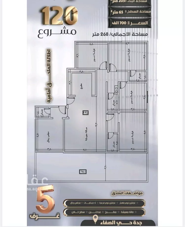 شقة للبيع في شارع ابراهيم الشوري, حي الصفاء, مدينة جدة, منطقة مكة المكرمة صورة 2