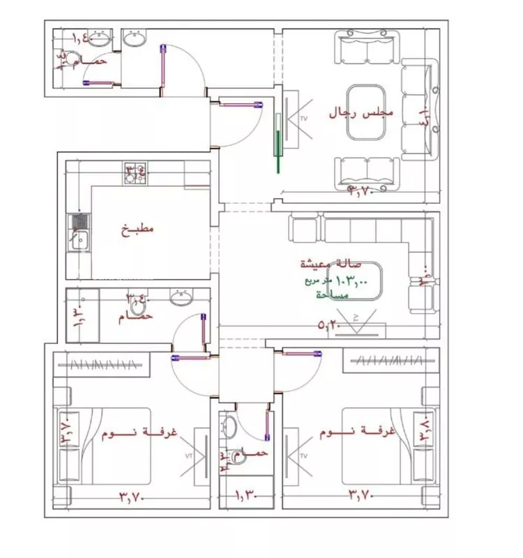 شقة للبيع في شارع الحارث الطائي, حي الربوة, مدينة جدة, منطقة مكة المكرمة صورة 3