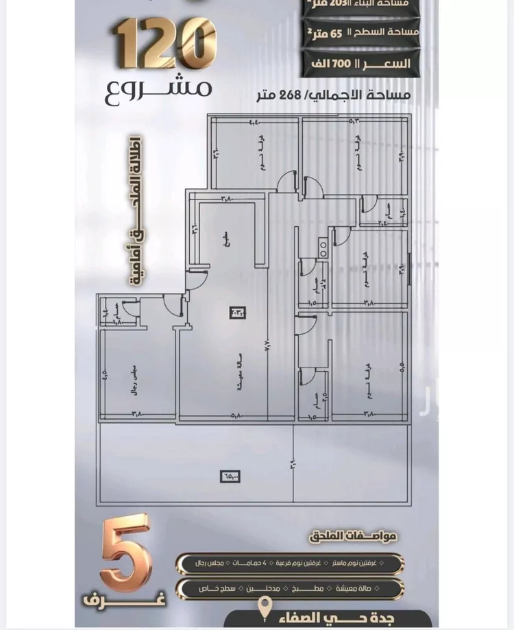 شقة للبيع في شارع ابراهيم الشوري, حي الصفاء, مدينة جدة, منطقة مكة المكرمة