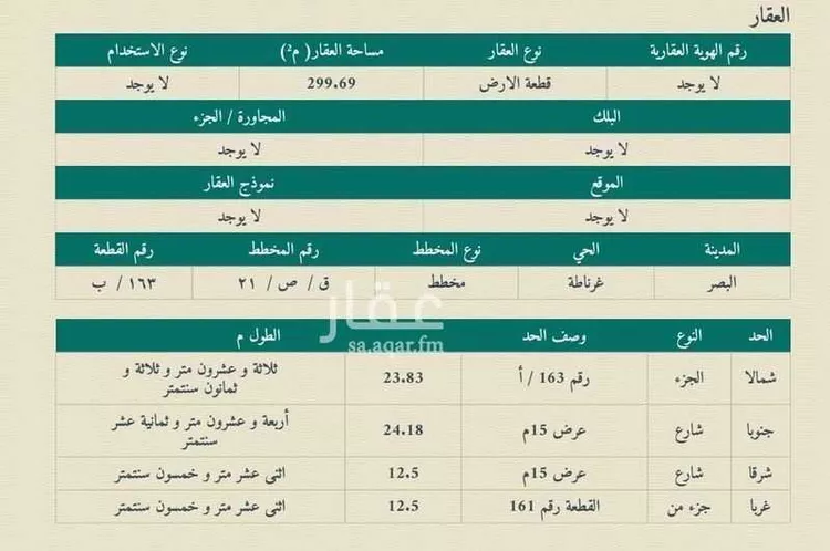 أرض للبيع في شارع شرحبيل بن حسنة, حي غرناطة, مدينة بريدة, منطقة القصيم