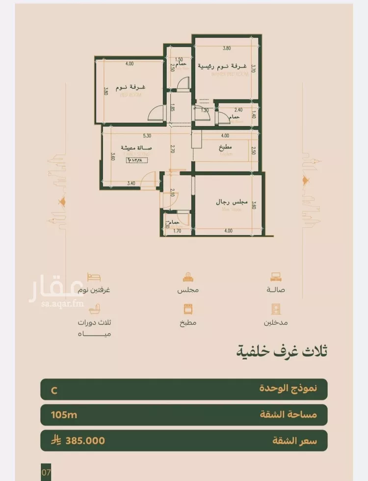 شقة للبيع في شارع المكرونة فرعي, حي الفيصلية, مدينة جدة, منطقة مكة المكرمة