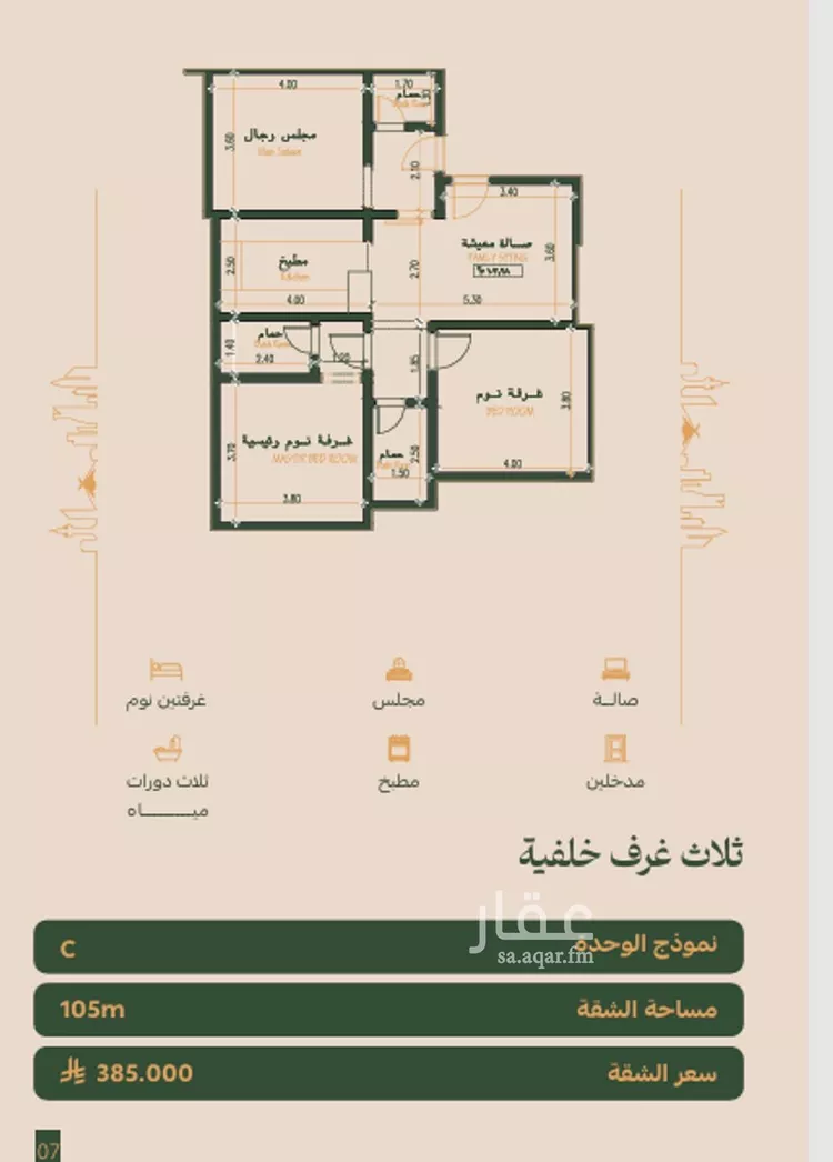 شقة للبيع في شارع عمر الخزاعي, حي الفيصلية, مدينة جدة, منطقة مكة المكرمة صورة 2