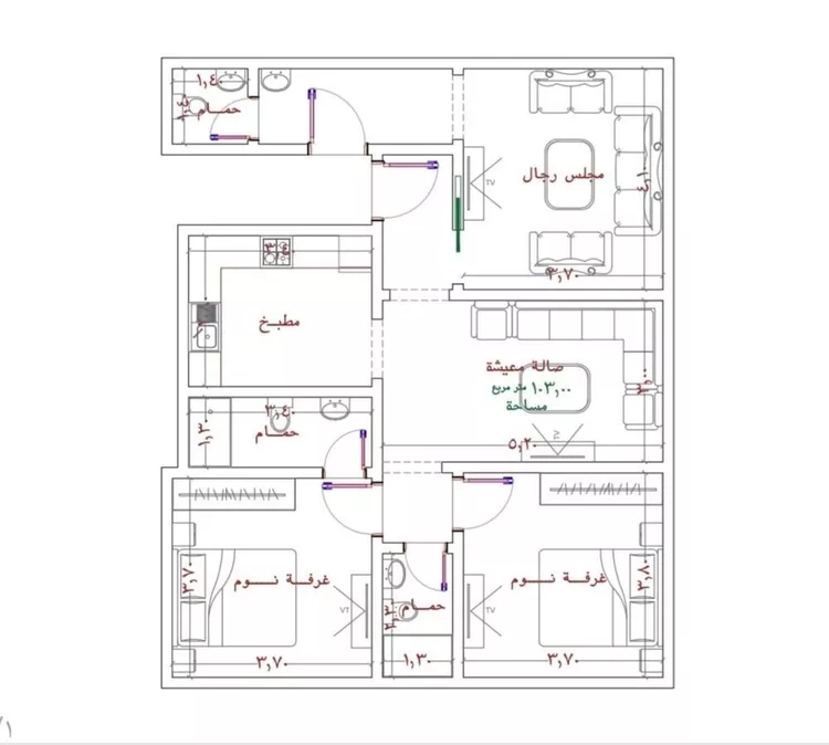 شقة للبيع في شارع الحارث الطائي, حي الربوة, مدينة جدة, منطقة مكة المكرمة