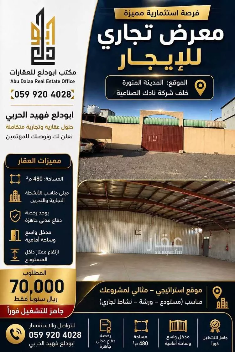 Warehouse for Rent in Medina Warqan