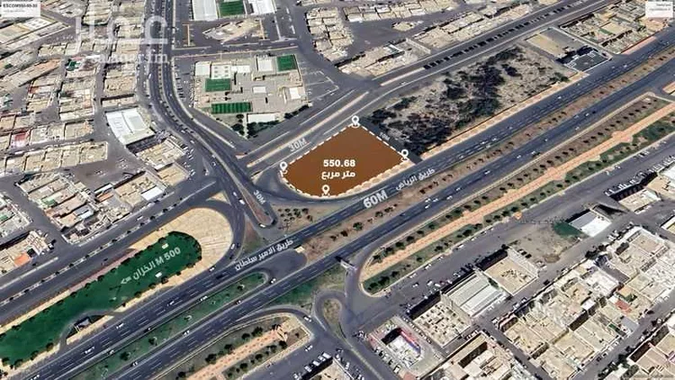 أرض للإيجار في شارع طريق الامير سلطان, حي البوادي, مدينة خميس مشيط, منطقة عسير