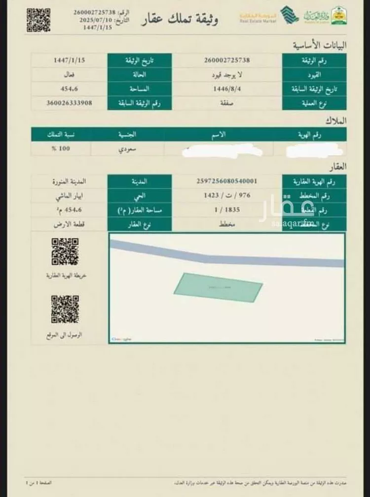 أرض للبيع في شارع ابار الماشي 1116 ، المدينة المنورة ، منطقة المدينة المنورة