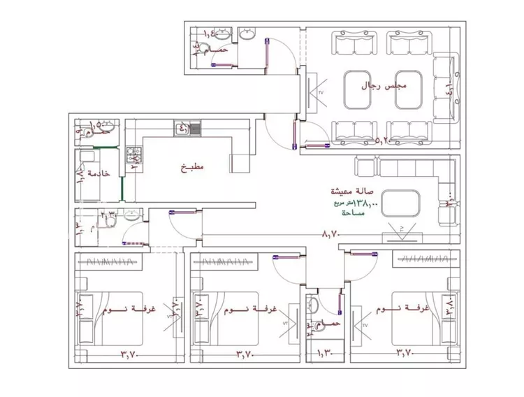 شقة للبيع في شارع شمس الدين البابلي, حي الربوة, مدينة جدة, منطقة مكة المكرمة
