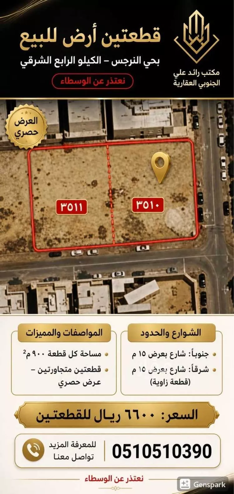 أرض للبيع في شارع محمد بن عبدالمنعم الطائفي, حي النرجس, مدينة الرياض, منطقة الرياض 2